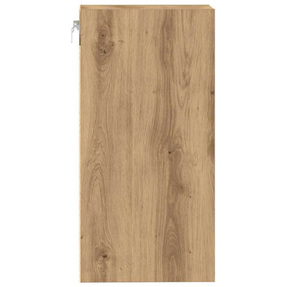 Hangkast 20x29,5x60 cm bewerkt hout artisanaal eikenkleur