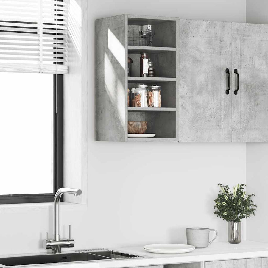 Hangkast 30x29,5x60 cm bewerkt hout betongrijs