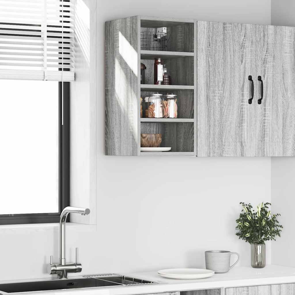 Hangkast 30x29,5x60 cm bewerkt hout grijs sonoma eikenkleurig