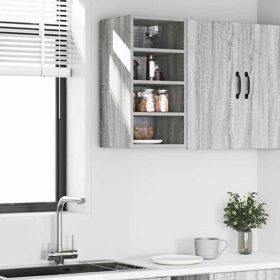Hangkast 30x29,5x60 cm bewerkt hout grijs sonoma eikenkleurig