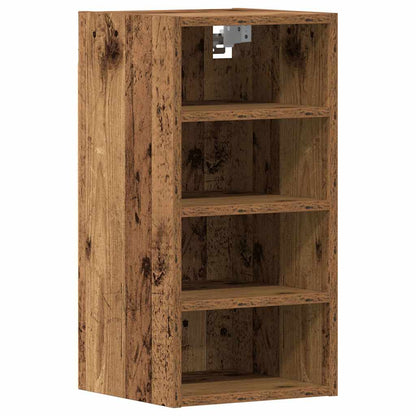 Hangkast 30x29,5x60 cm bewerkt hout oud houtkleurig