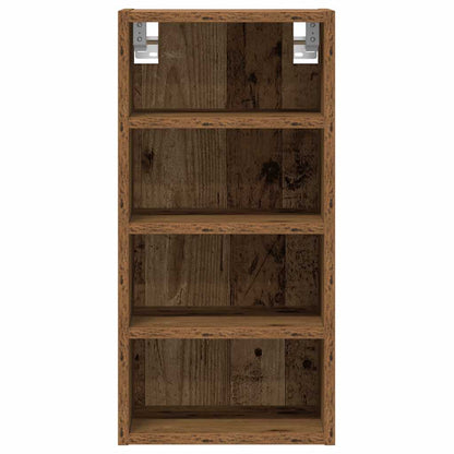 Hangkast 30x29,5x60 cm bewerkt hout oud houtkleurig
