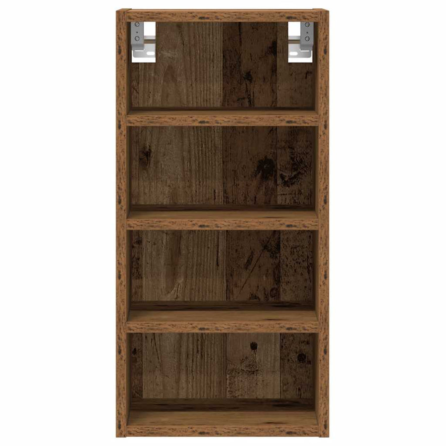 Hangkast 30x29,5x60 cm bewerkt hout oud houtkleurig