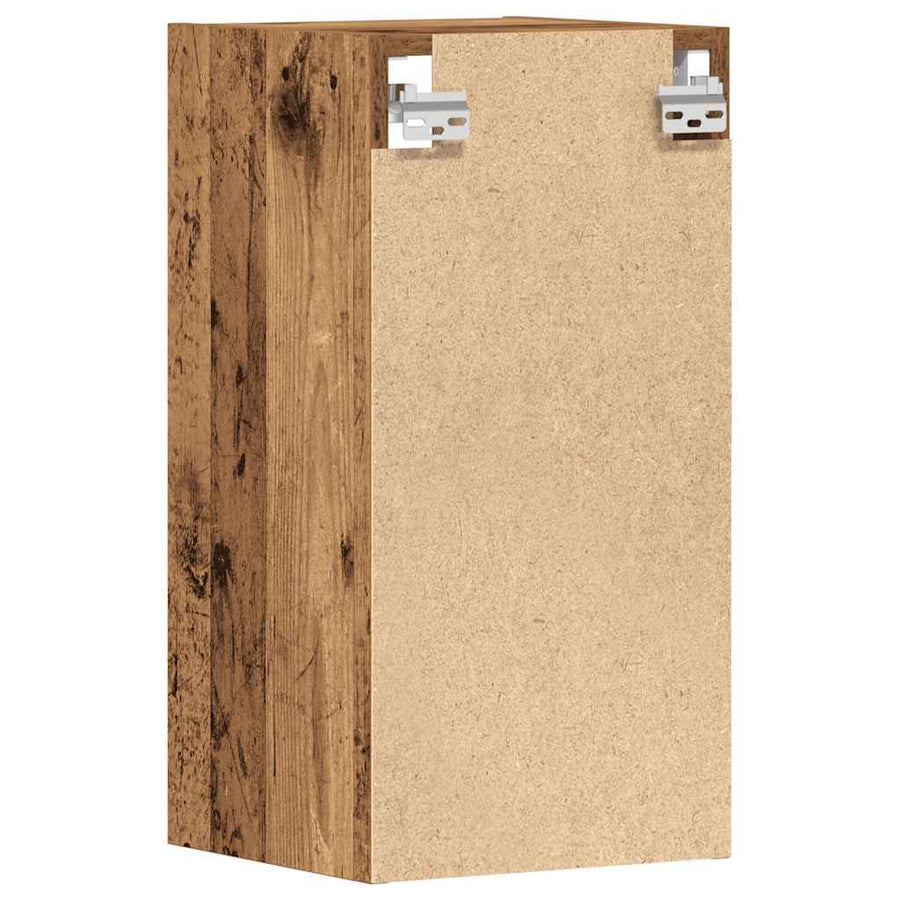 Hangkast 30x29,5x60 cm bewerkt hout oud houtkleurig