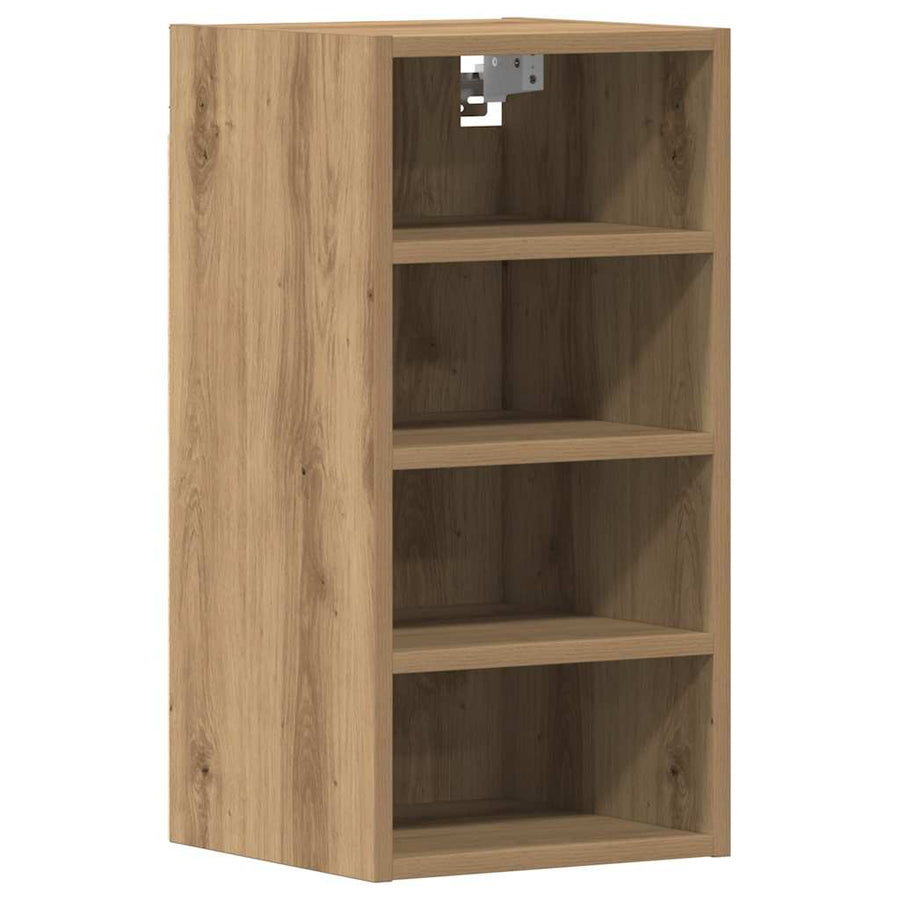 Hangkast 30x29,5x60 cm bewerkt hout artisanaal eikenkleur
