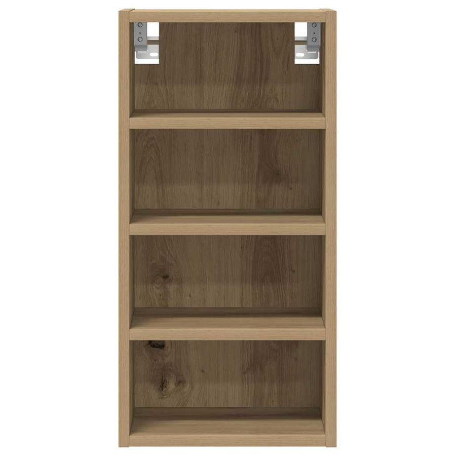 Hangkast 30x29,5x60 cm bewerkt hout artisanaal eikenkleur