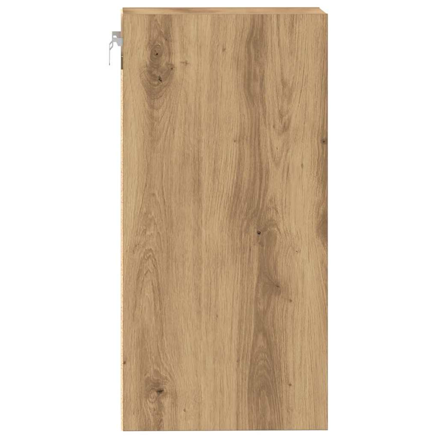 Hangkast 30x29,5x60 cm bewerkt hout artisanaal eikenkleur