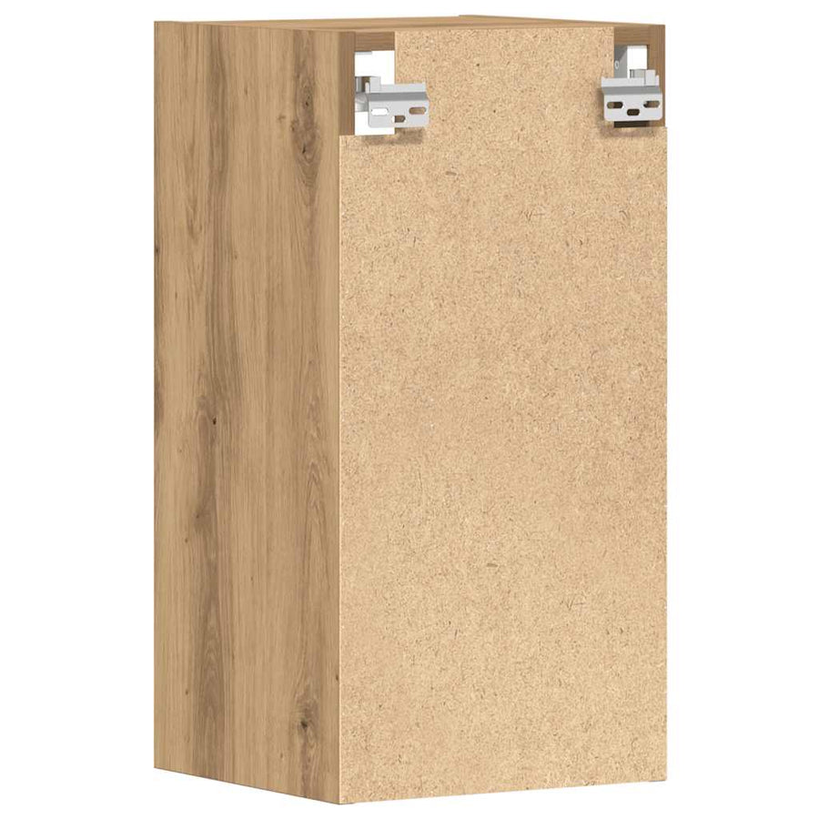 Hangkast 30x29,5x60 cm bewerkt hout artisanaal eikenkleur