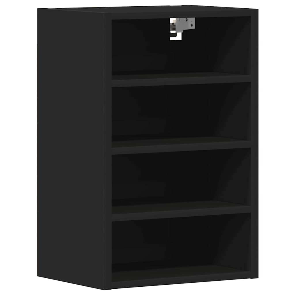 Hangkast 40x29,5x60 cm bewerkt hout zwart