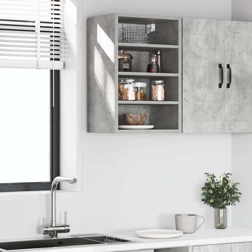 Hangkast 40x29,5x60 cm bewerkt hout betongrijs