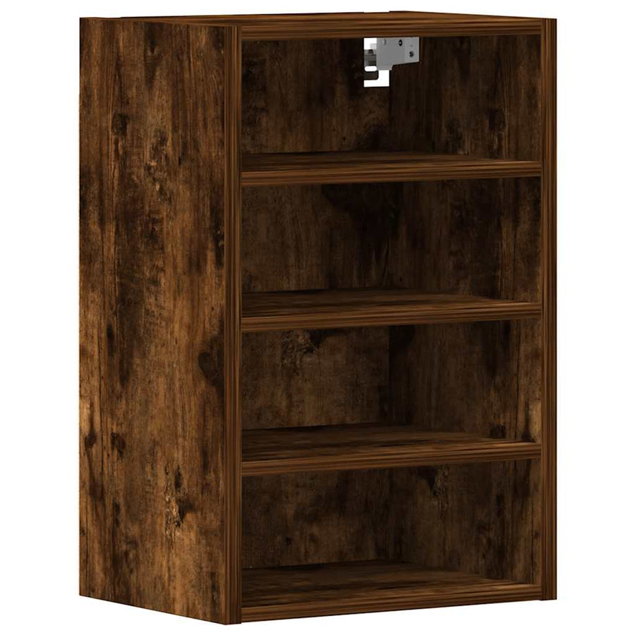 Hangkast 40x29,5x60 cm bewerkt hout gerookt eikenkleurig