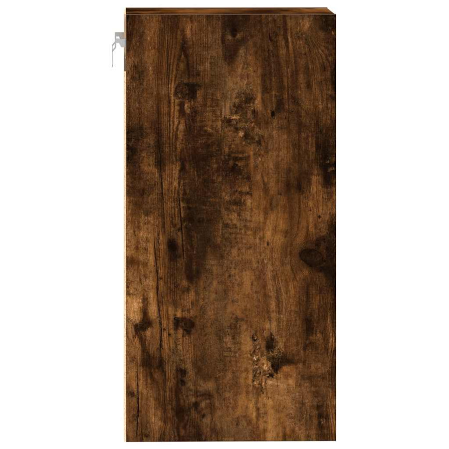 Hangkast 40x29,5x60 cm bewerkt hout gerookt eikenkleurig