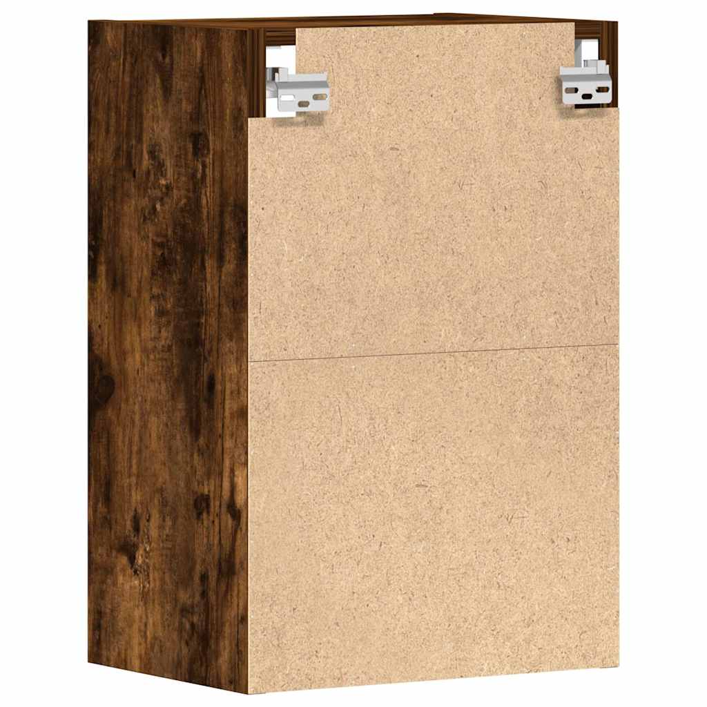 Hangkast 40x29,5x60 cm bewerkt hout gerookt eikenkleurig