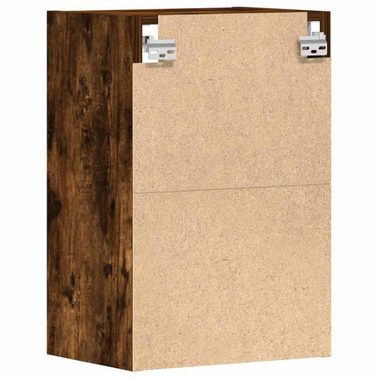 Hangkast 40x29,5x60 cm bewerkt hout gerookt eikenkleurig