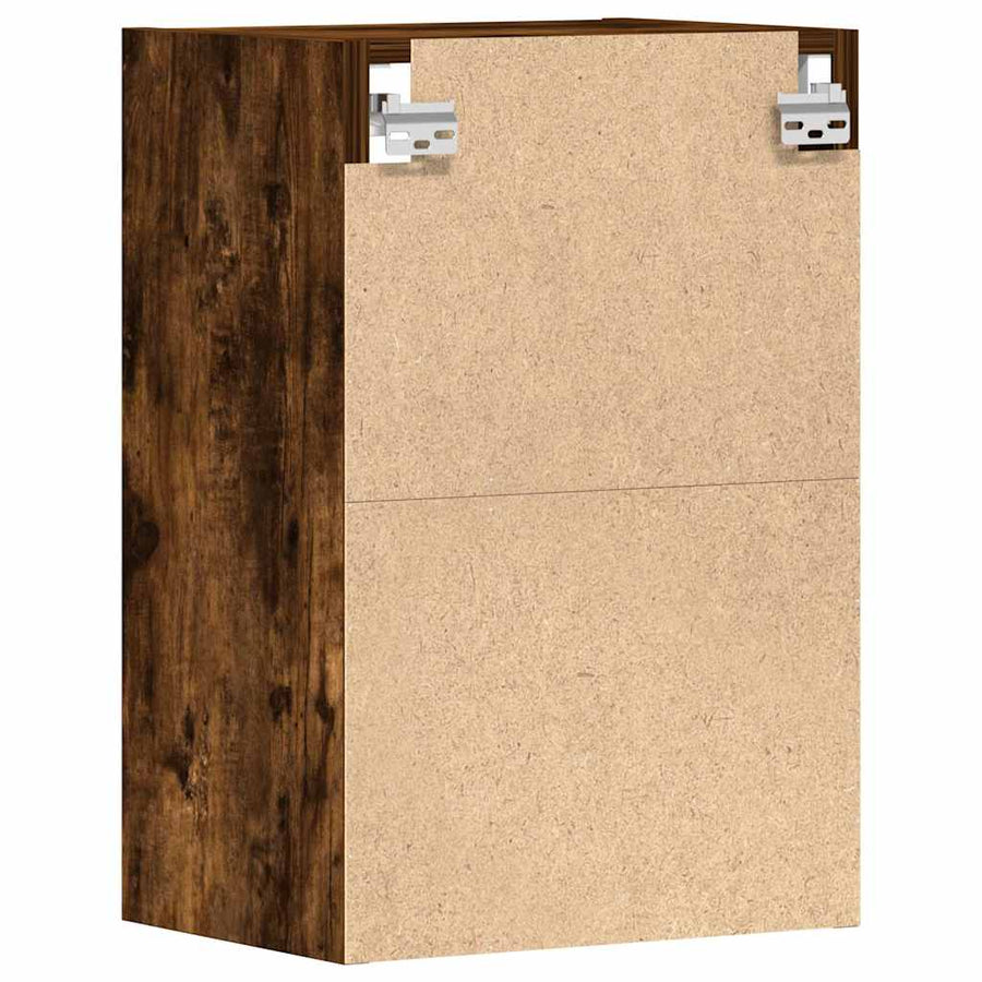 Hangkast 40x29,5x60 cm bewerkt hout gerookt eikenkleurig