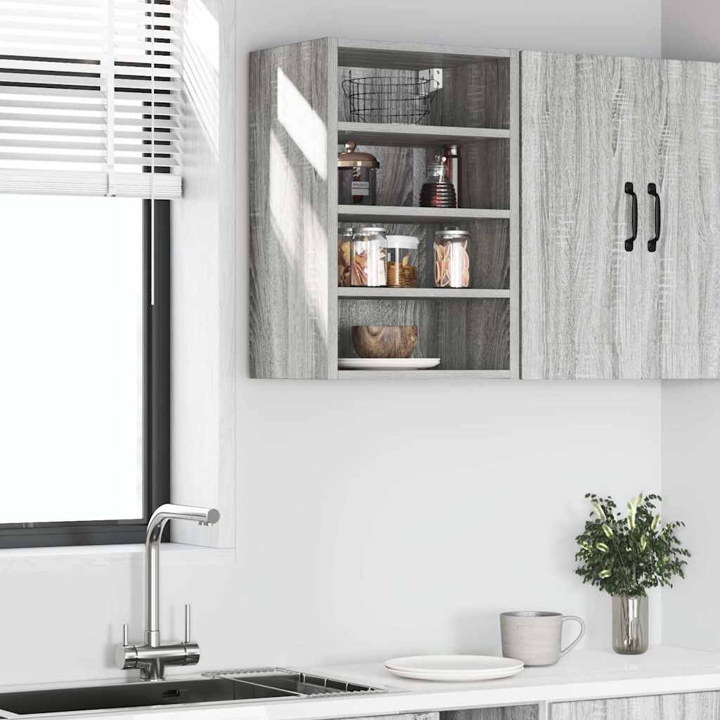 Hangkast 40x29,5x60 cm bewerkt hout grijs sonoma eikenkleurig