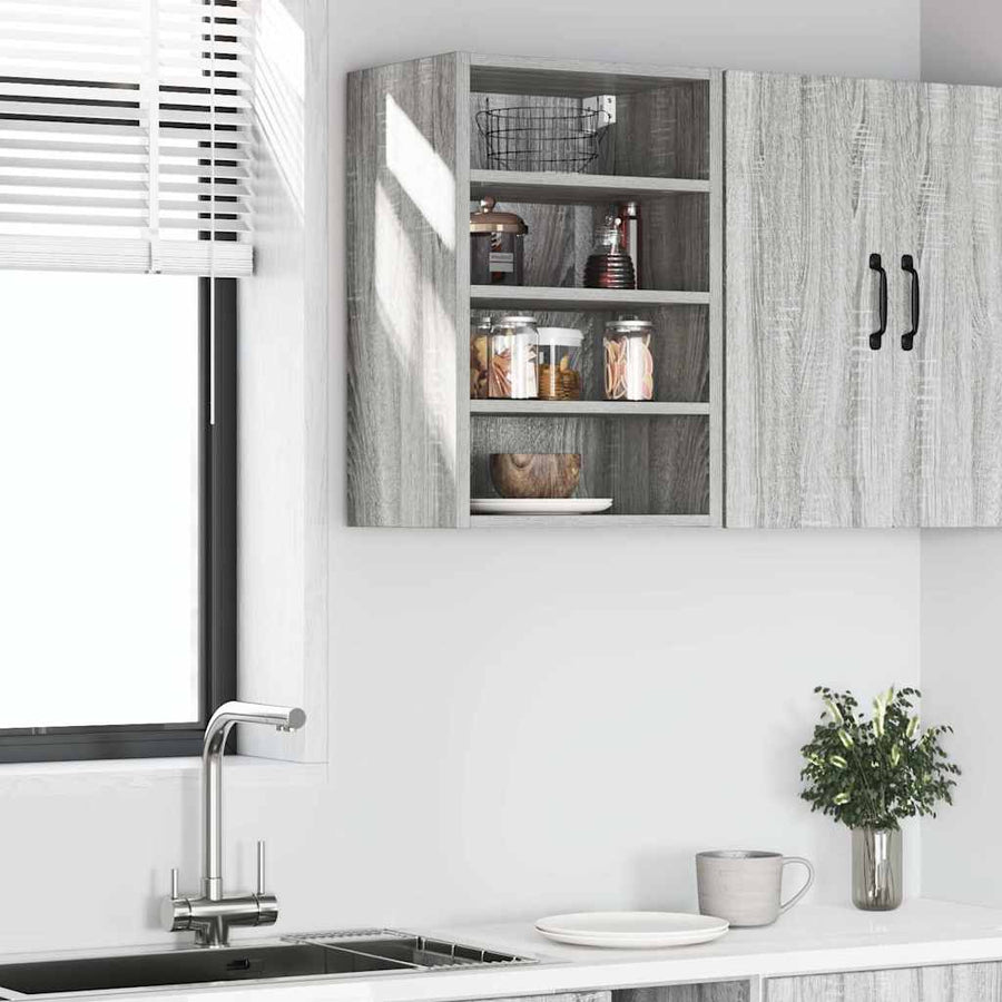 Hangkast 40x29,5x60 cm bewerkt hout grijs sonoma eikenkleurig