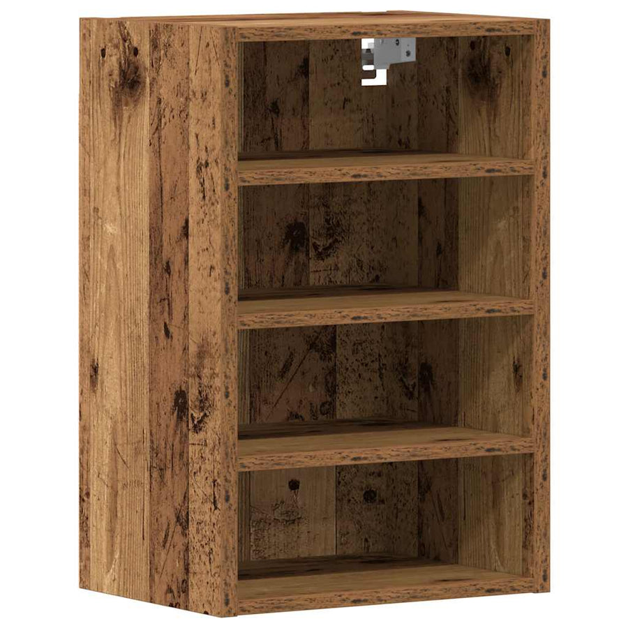 Hangkast 40x29,5x60 cm bewerkt hout oud houtkleurig