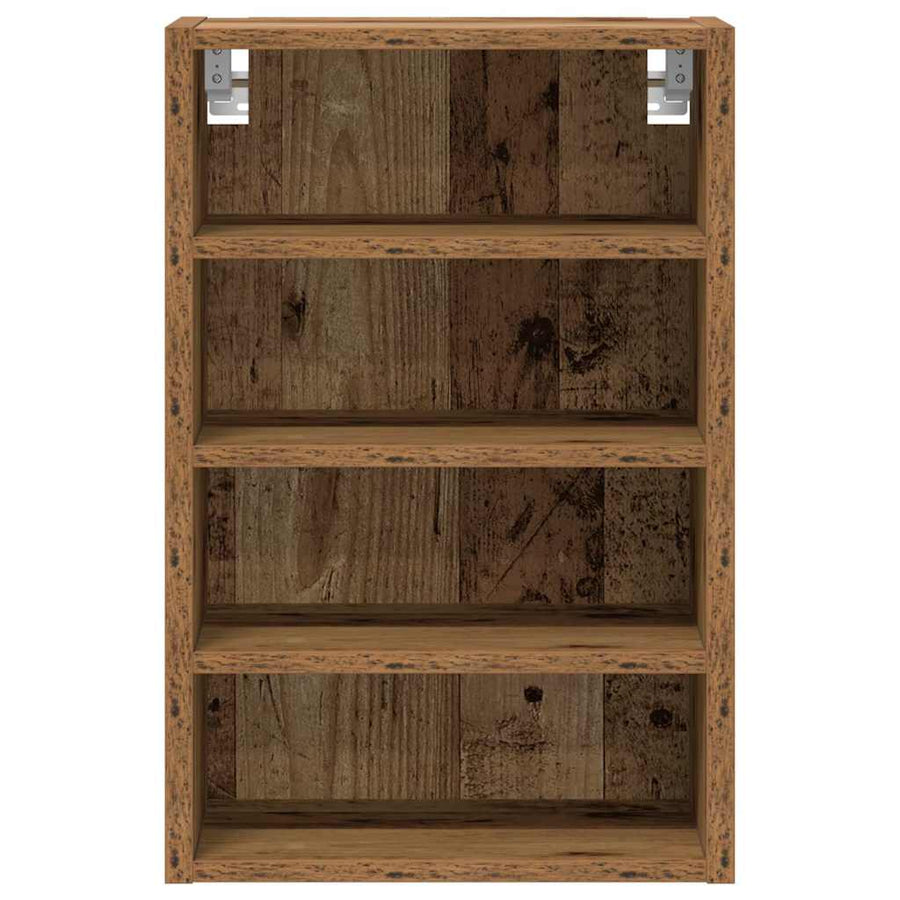 Hangkast 40x29,5x60 cm bewerkt hout oud houtkleurig