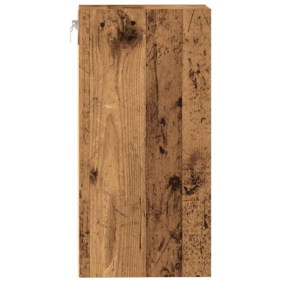 Hangkast 40x29,5x60 cm bewerkt hout oud houtkleurig