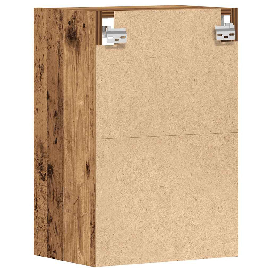 Hangkast 40x29,5x60 cm bewerkt hout oud houtkleurig