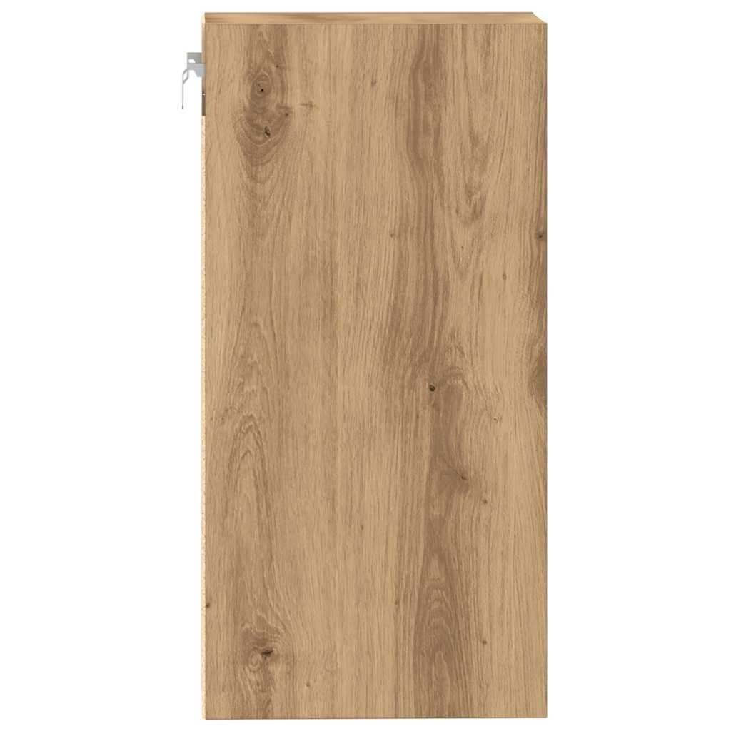 Hangkast 40x29,5x60 cm bewerkt hout artisanaal eikenkleur