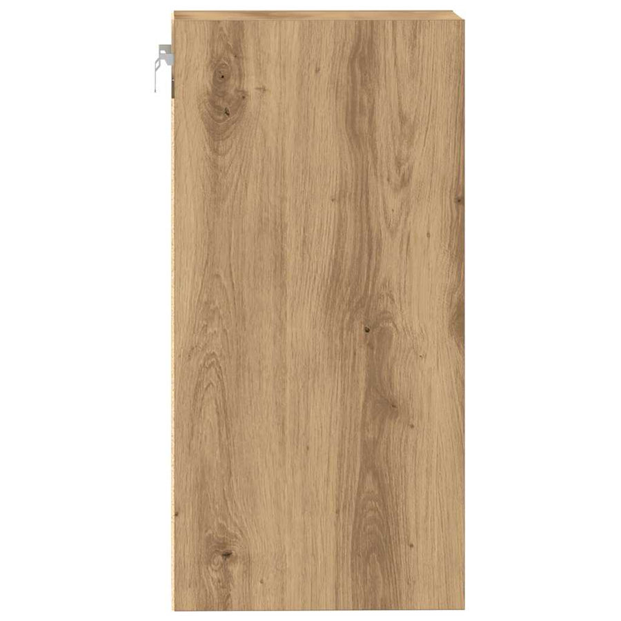 Hangkast 40x29,5x60 cm bewerkt hout artisanaal eikenkleur