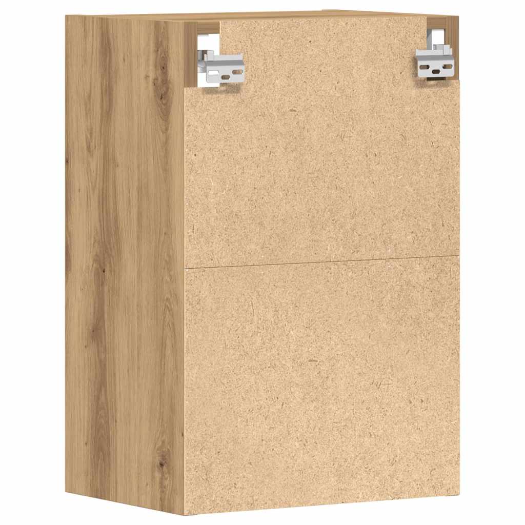 Hangkast 40x29,5x60 cm bewerkt hout artisanaal eikenkleur