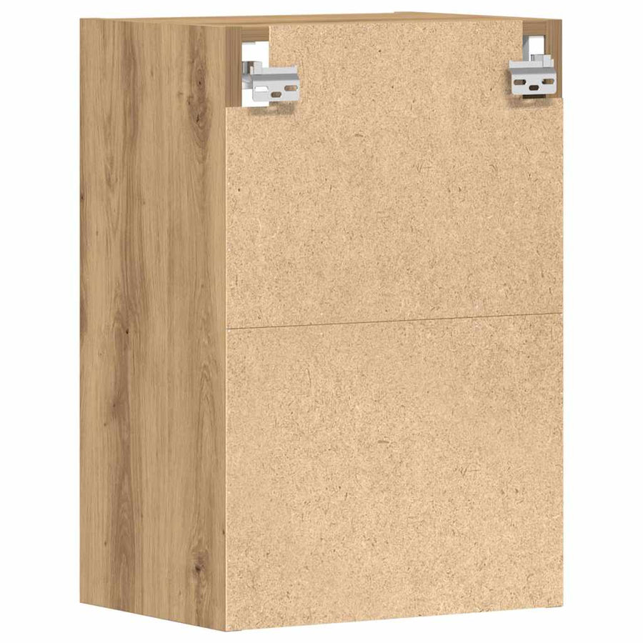 Hangkast 40x29,5x60 cm bewerkt hout artisanaal eikenkleur