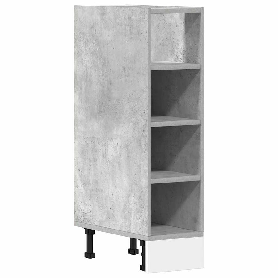 Onderkast 20x44,5x81,5 cm bewerkt hout betongrijs