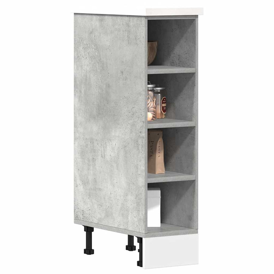 Onderkast 20x44,5x81,5 cm bewerkt hout betongrijs