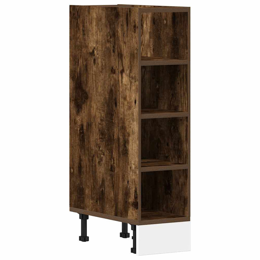 Onderkast 20x44,5x81,5 cm bewerkt hout gerookt eikenkleurig