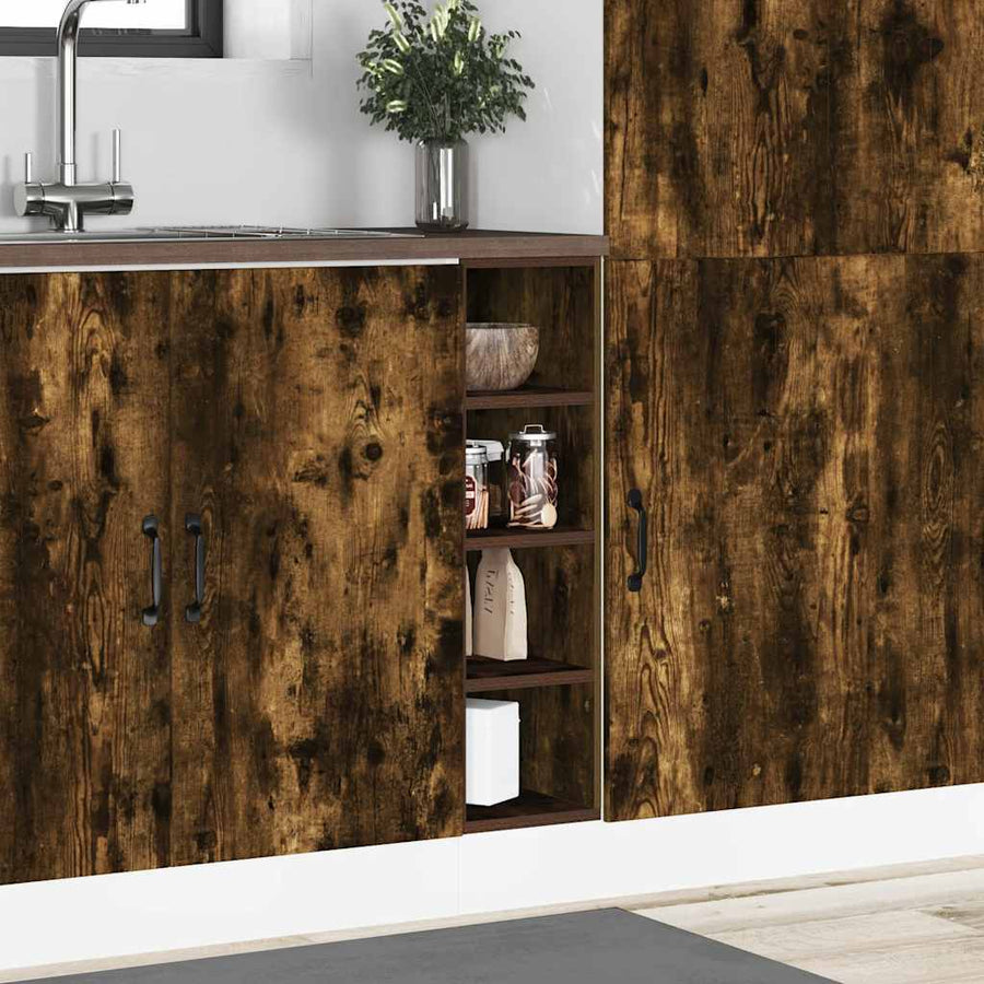 Onderkast 20x44,5x81,5 cm bewerkt hout gerookt eikenkleurig