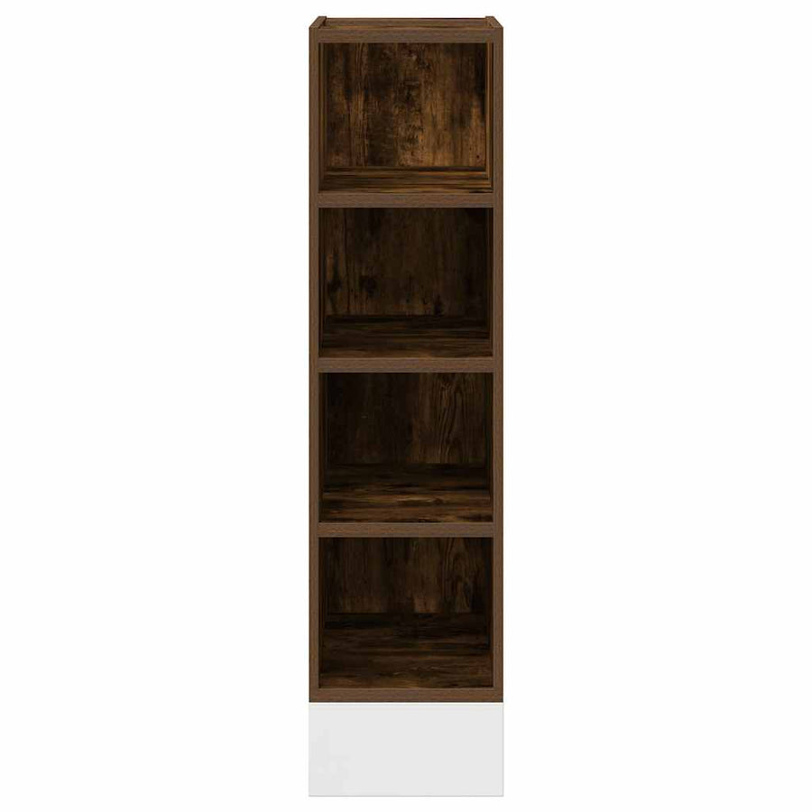 Onderkast 20x44,5x81,5 cm bewerkt hout gerookt eikenkleurig
