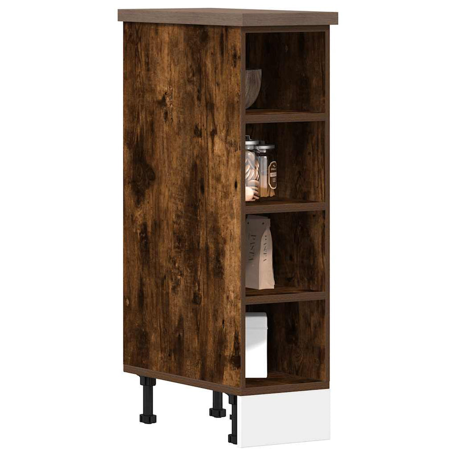 Onderkast 20x44,5x81,5 cm bewerkt hout gerookt eikenkleurig
