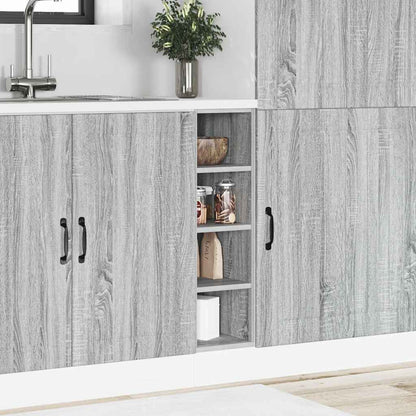 Onderkast 20x44,5x81,5 cm bewerkt hout grijs sonoma eikenkleur