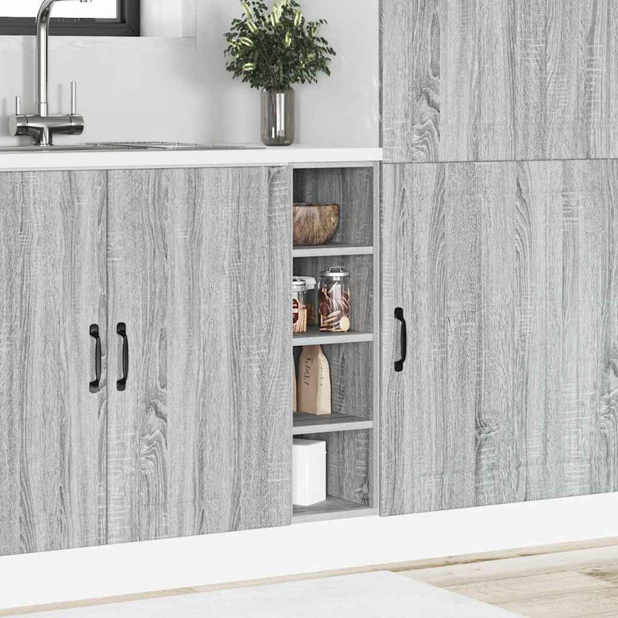 Onderkast 20x44,5x81,5 cm bewerkt hout grijs sonoma eikenkleur