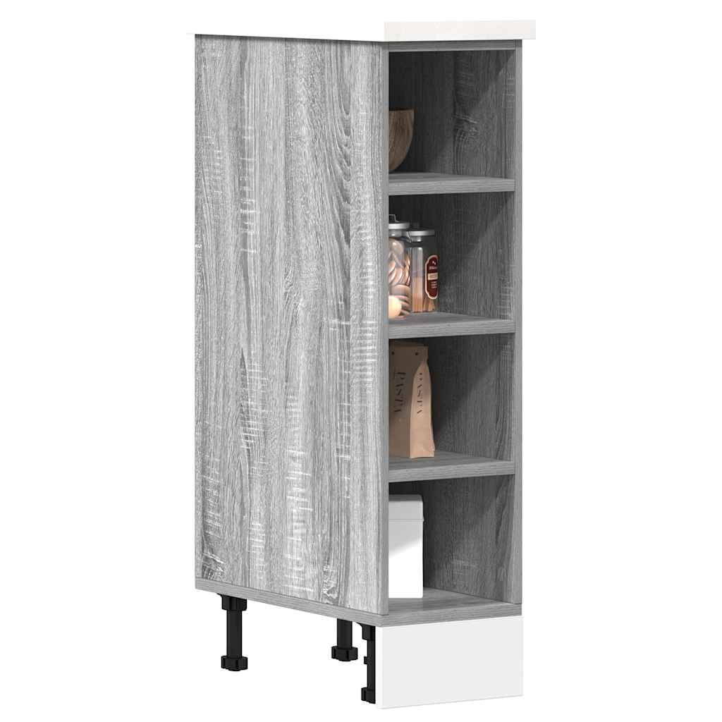 Onderkast 20x44,5x81,5 cm bewerkt hout grijs sonoma eikenkleur