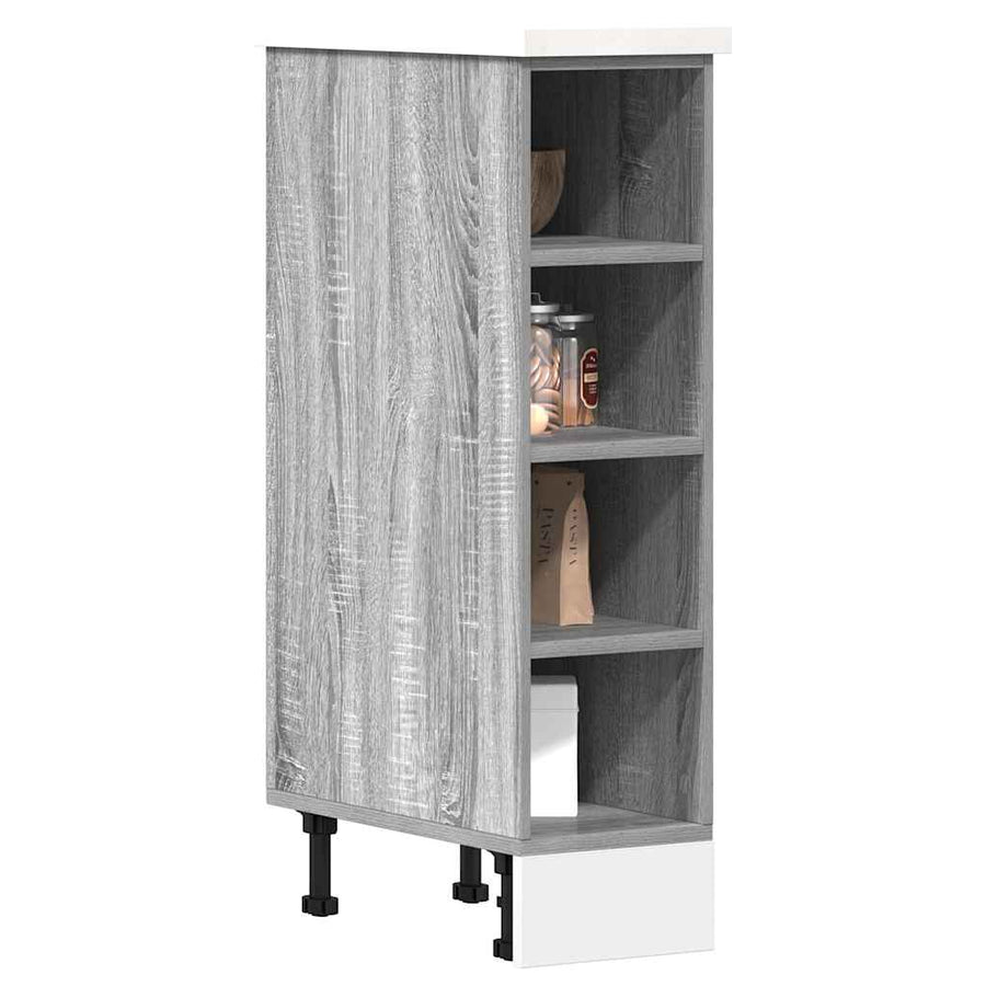 Onderkast 20x44,5x81,5 cm bewerkt hout grijs sonoma eikenkleur