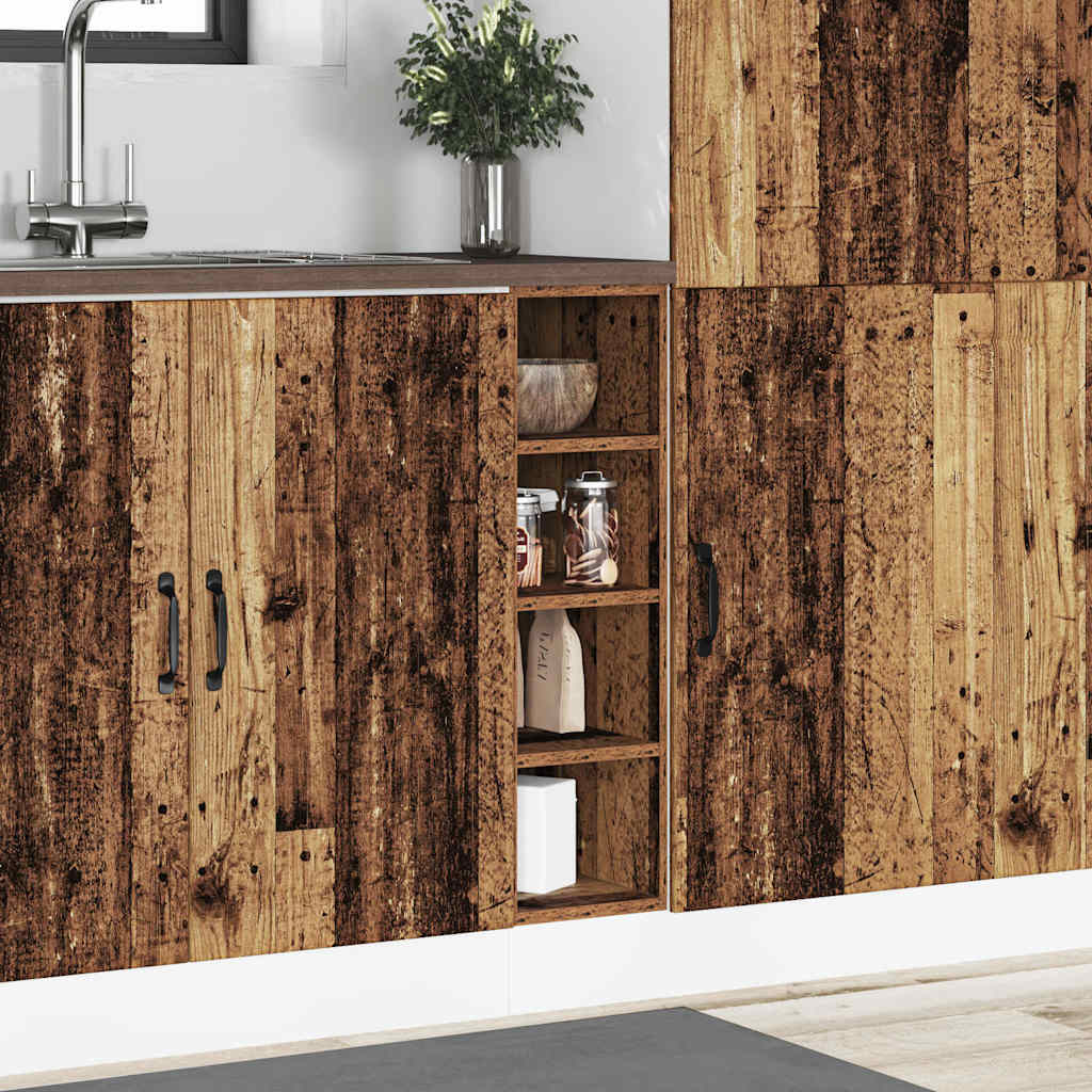 Onderkast 20x44,5x81,5 cm bewerkt hout oud houtkleurig