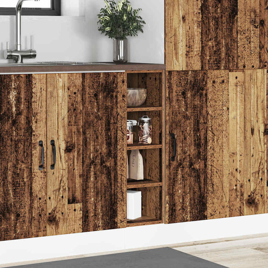 Onderkast 20x44,5x81,5 cm bewerkt hout oud houtkleurig