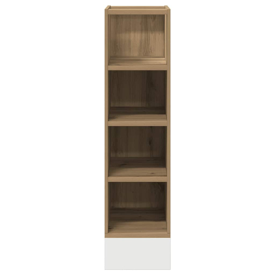 Onderkast 20x44,5x81,5 cm bewerkt hout artisanaal eikenkleur
