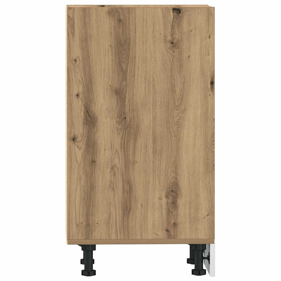 Onderkast 20x44,5x81,5 cm bewerkt hout artisanaal eikenkleur