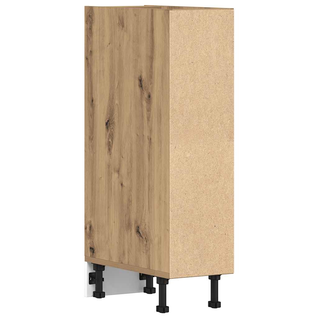 Onderkast 20x44,5x81,5 cm bewerkt hout artisanaal eikenkleur