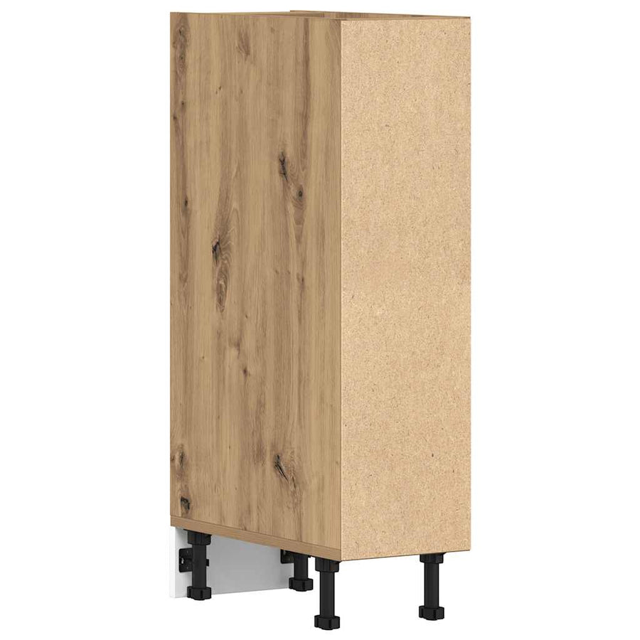 Onderkast 20x44,5x81,5 cm bewerkt hout artisanaal eikenkleur