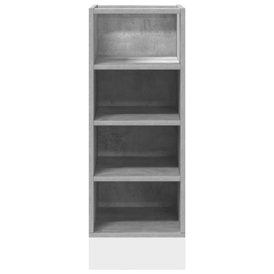 Onderkast 30x44,5x81,5 cm bewerkt hout betongrijs