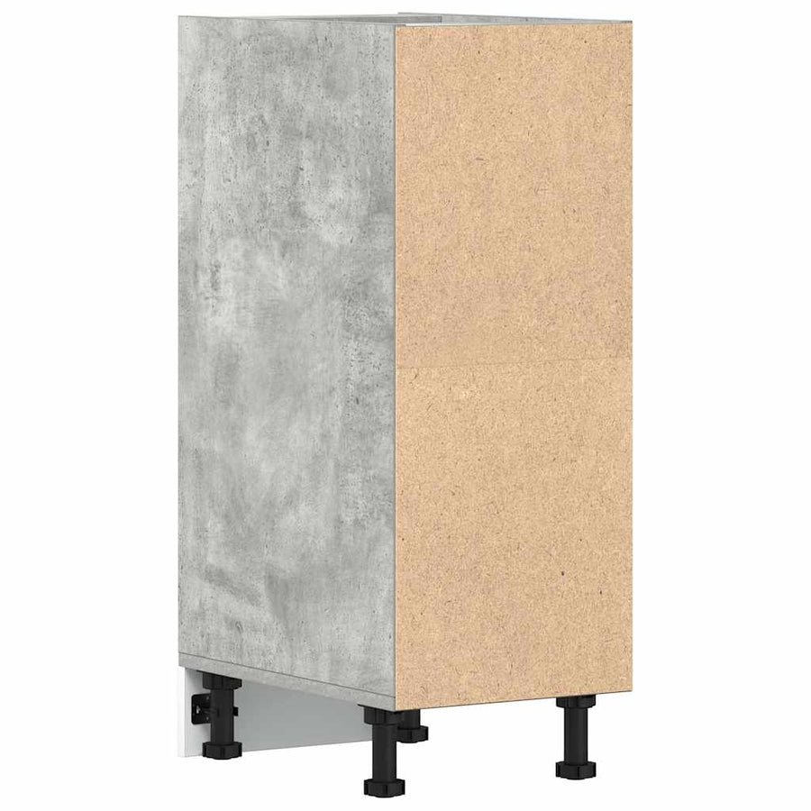 Onderkast 30x44,5x81,5 cm bewerkt hout betongrijs