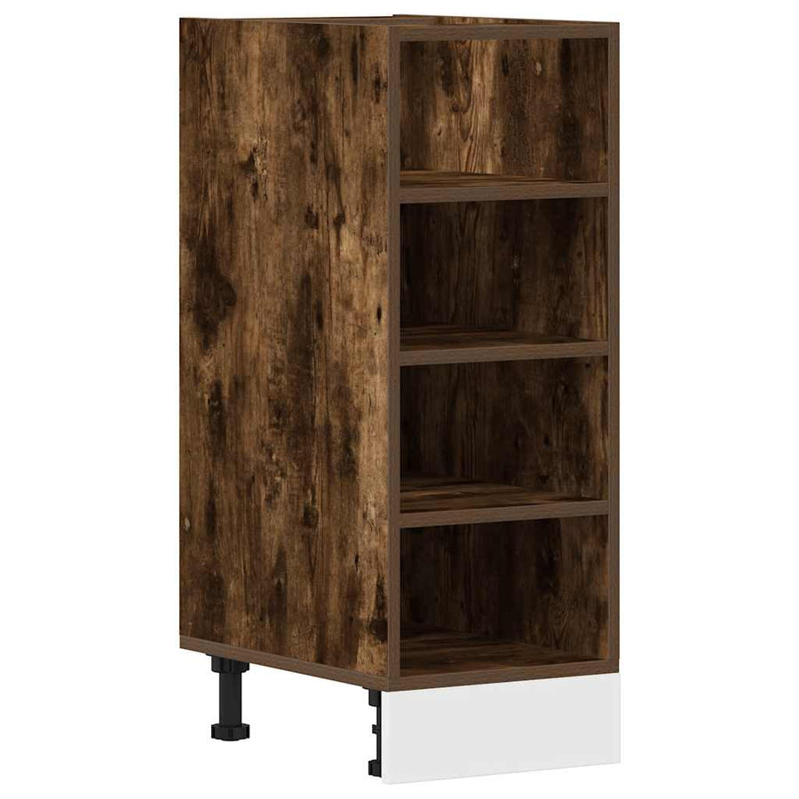 Onderkast 30x44,5x81,5 cm bewerkt hout gerookt eikenkleurig