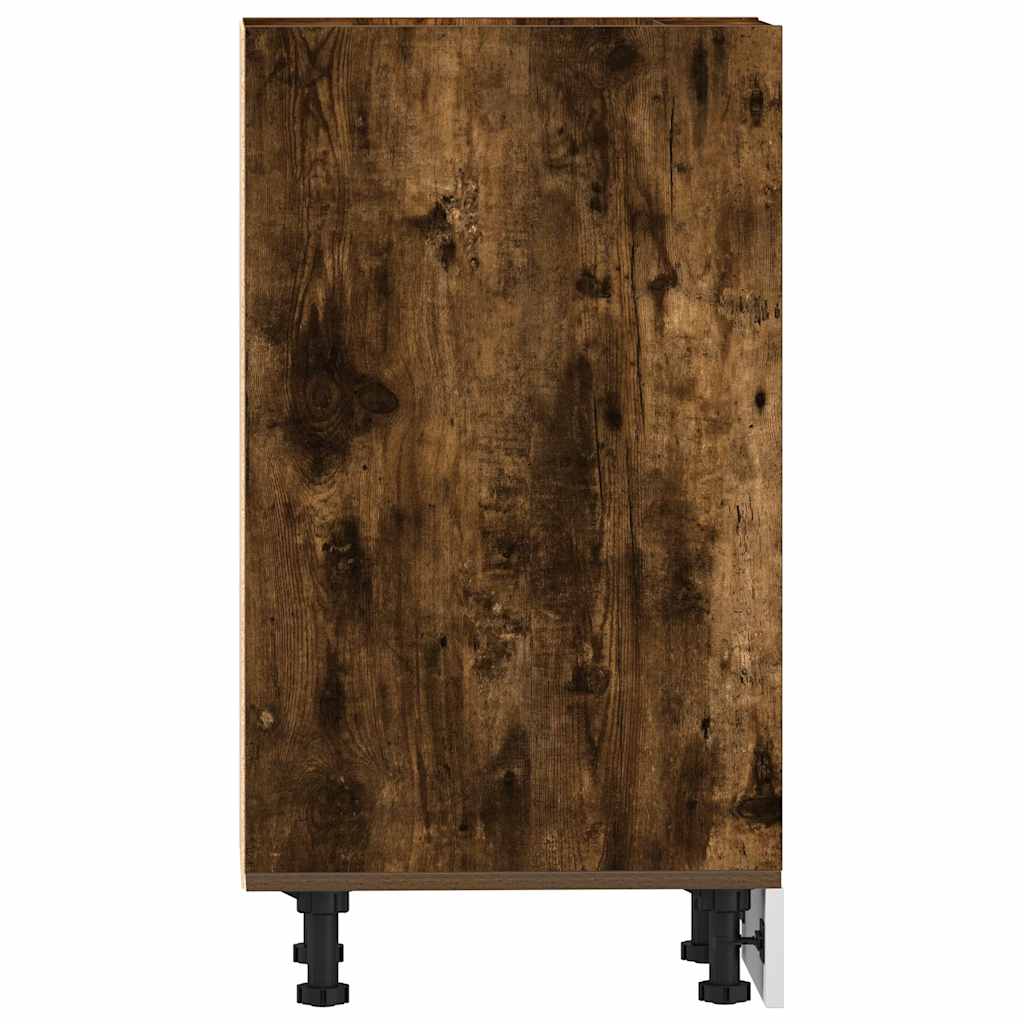 Onderkast 30x44,5x81,5 cm bewerkt hout gerookt eikenkleurig