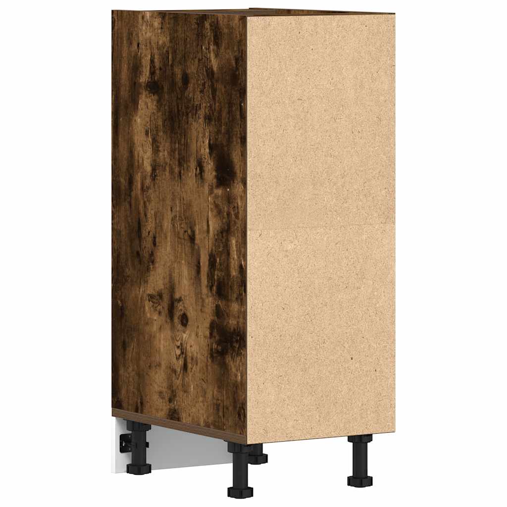 Onderkast 30x44,5x81,5 cm bewerkt hout gerookt eikenkleurig
